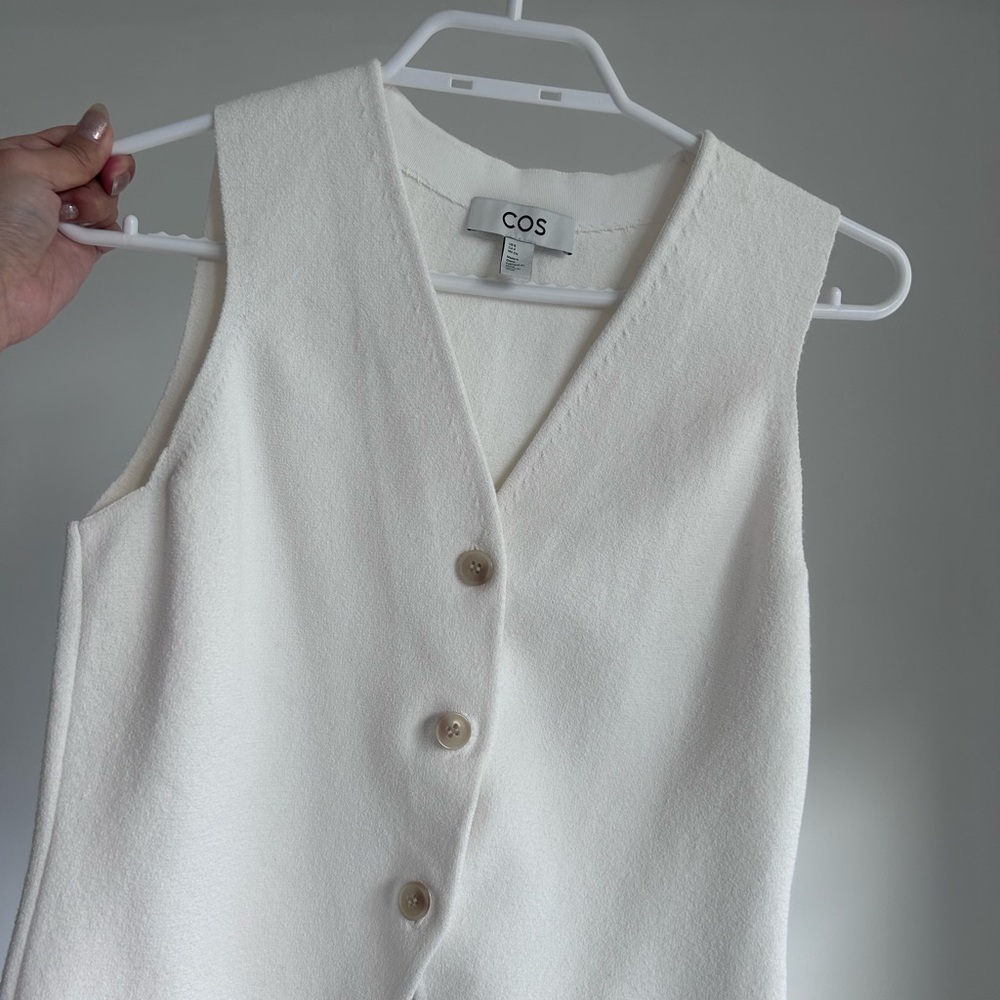 COS Ivory Textured Vest